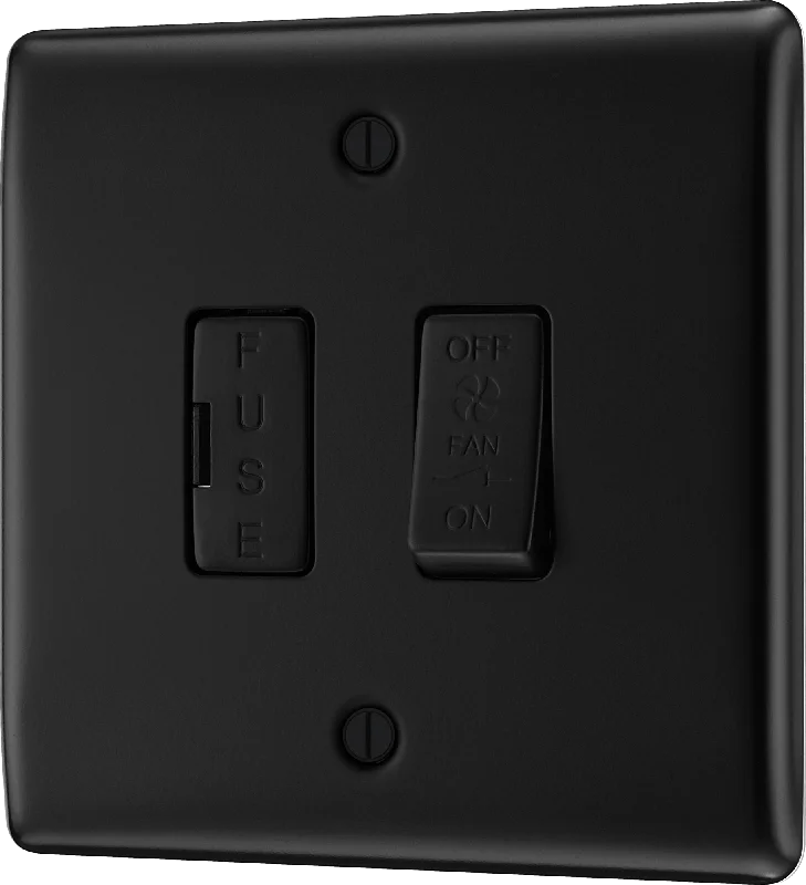 Track lighting for rental propertiesNexus Metal Matt Black Triple Pole Fused Fan Isolator Switch - 10A
