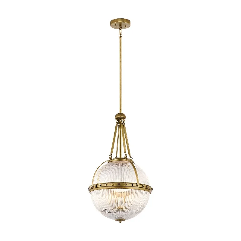 Low - voltage track lighting for safetyAster 3Lt  Centre Ceiling Light - Natural Brass/Polished Nickel Finish