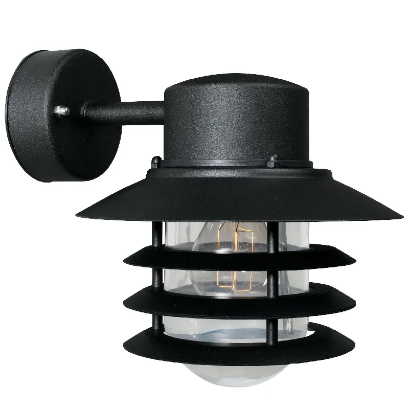 Industrial - style track lighting for loftswood wall lamps with natural grain for a warm and organic feelVejers Down Wall Light