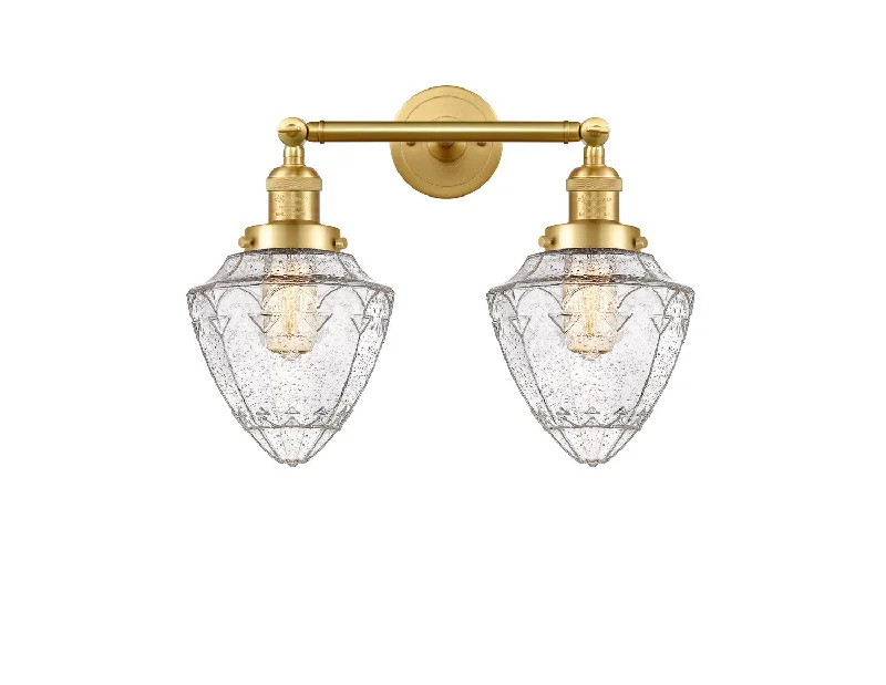 Waterproof Industrial Lighting for Wet AreasFranklin Restoration Two Light Bath Vanity