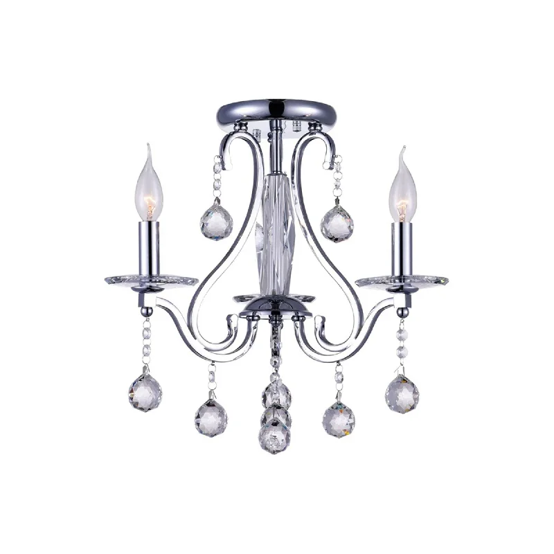 Track lighting with a brushed nickel finishValentina Flush Mount
