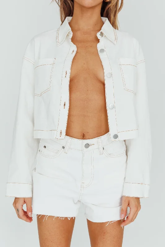 Fair Game Button-Up Jacket White