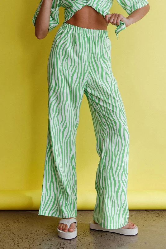 Just A Hunch Pants Zebra Green