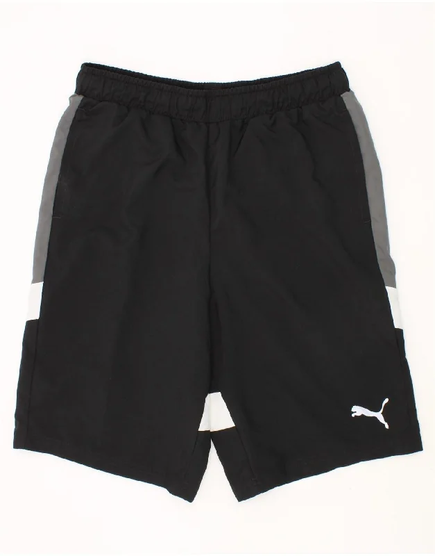 PUMA Boys Sport Shorts 13-14 Years Black Colourblock