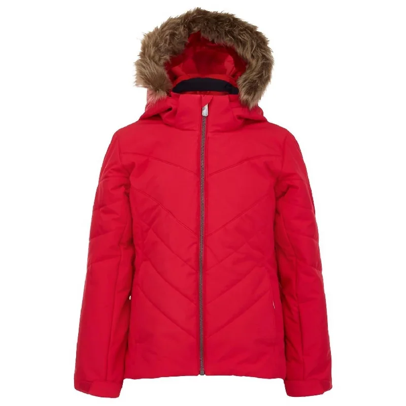 Girls Lola Ski Jacket In Cerise