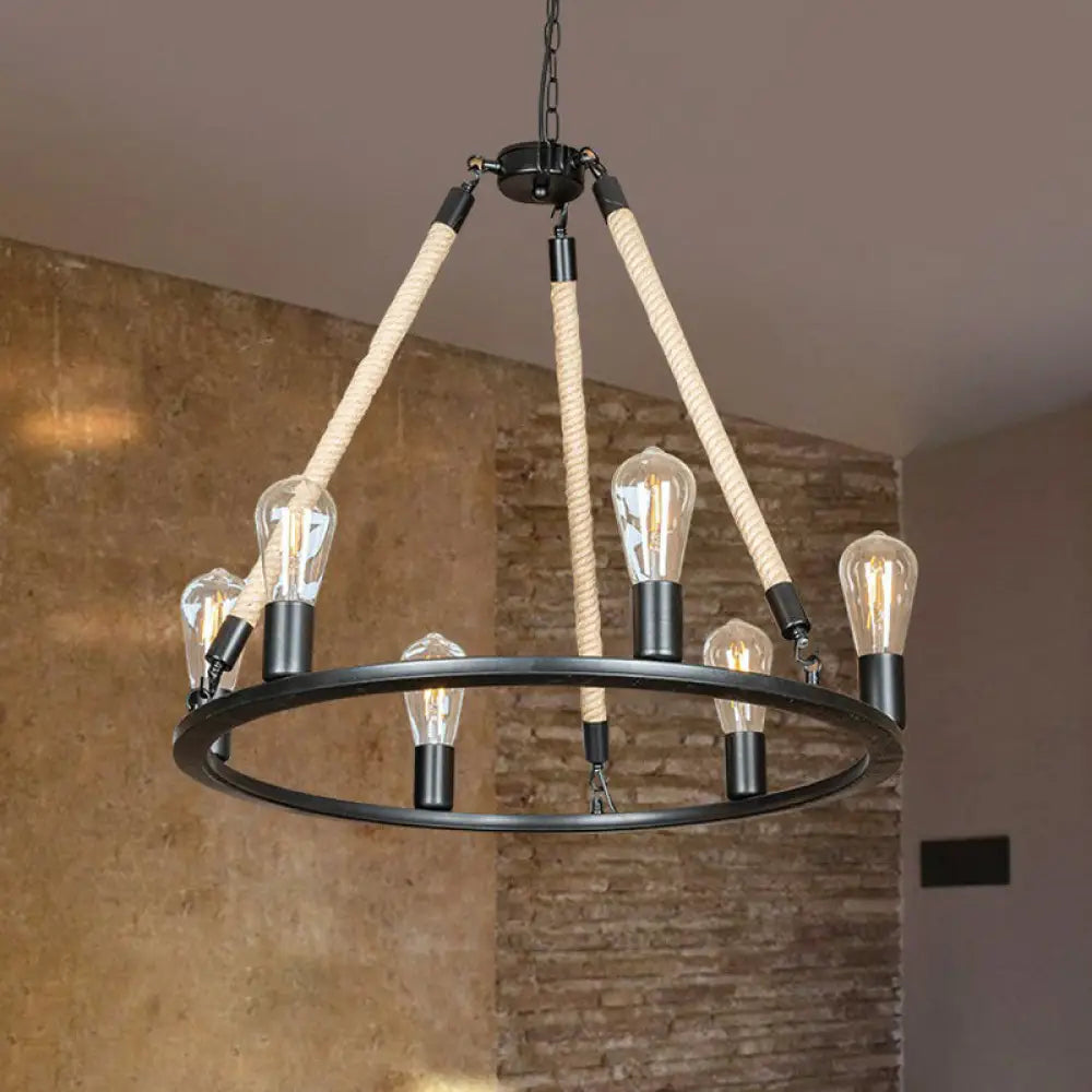 Industrial Iron Chandeliers for Loft - Inspired SpacesIndustrial Iron Chandeliers for Loft - Inspired SpacesLoft Style Iron Chandelier with 6 Bare Bulb Heads and Rope Cord Industrial Iron Chandeliers for Loft - Inspired SpacesIndustrial Iron Chandeliers for Loft - Inspired SpacesLoft Style Iron Chandelier with 6 Bare Bulb Heads and Rope Cord