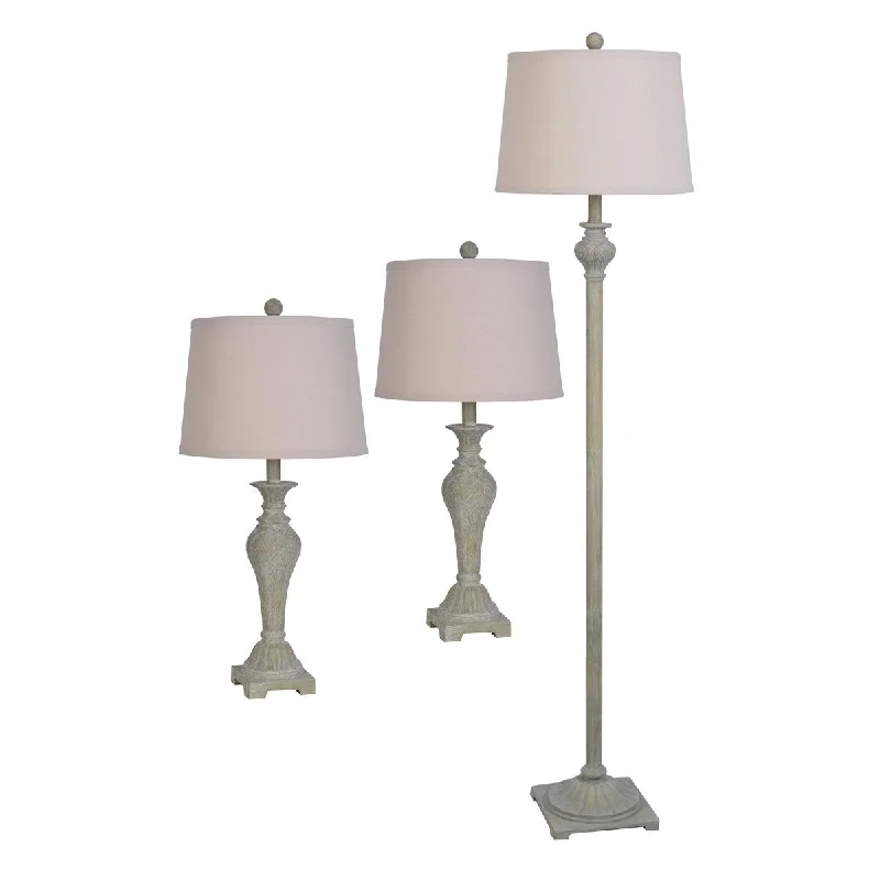 asian inspired table lamps with bamboo accents for a zen atmosphereasian inspired table lamps with bamboo accents for a zen atmosphere3 Pieces Traditional Polyresin Floor and Table Lamps Set