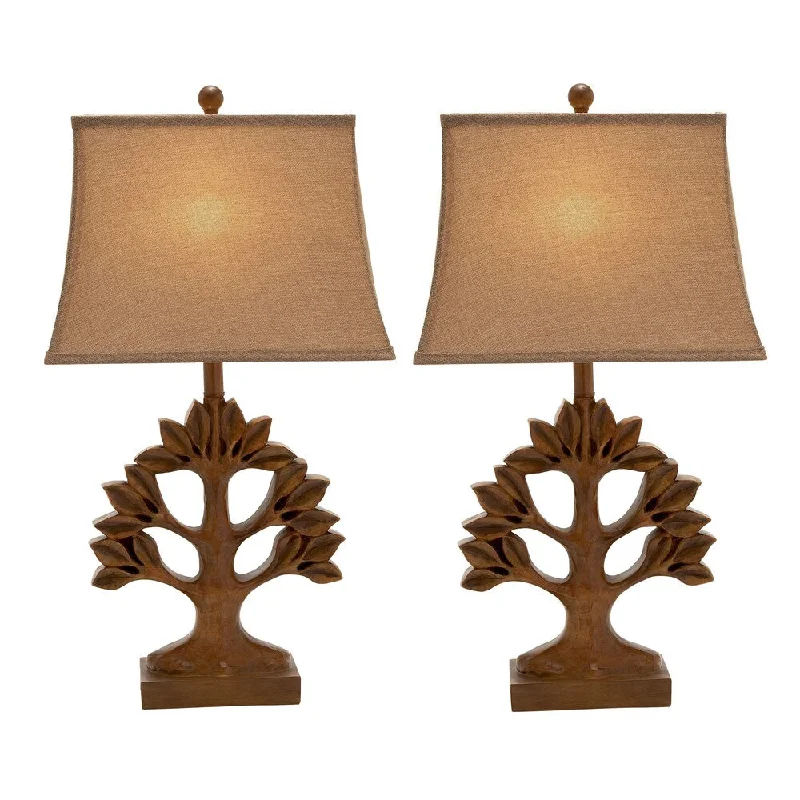 rustic farmhouse table lamps for cozy kitchensrustic farmhouse table lamps for cozy kitchensCasa Cortes Tree of Life 30-inch Table Lamps (Set of 2)
