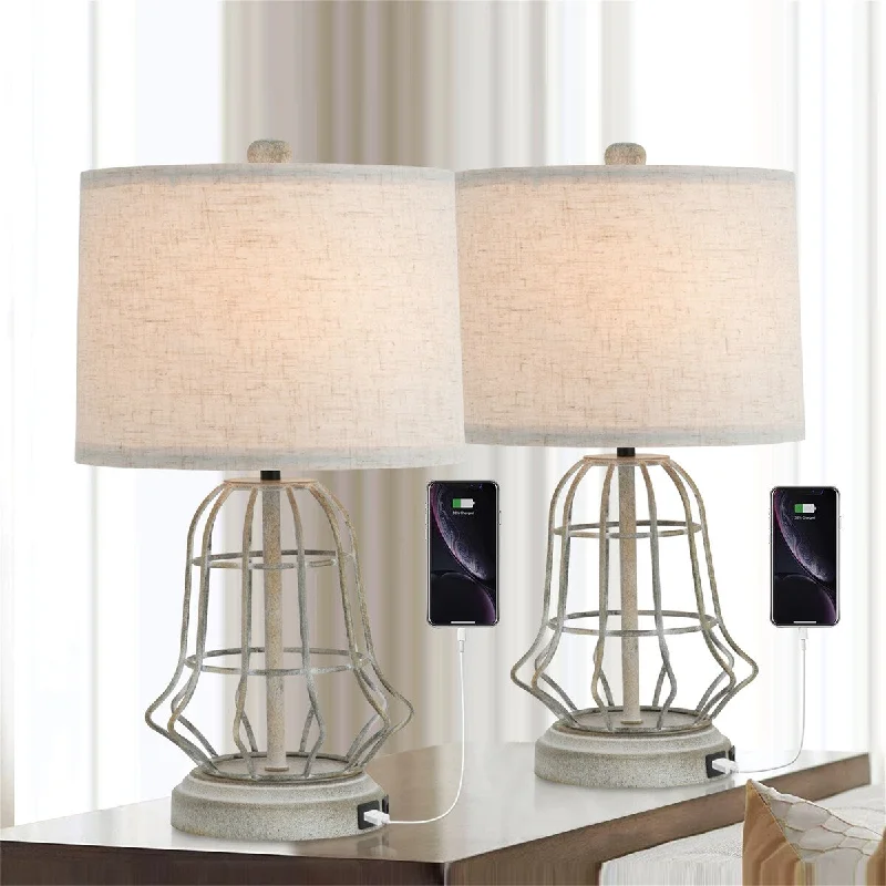 mid century modern table lamps with iconic designs for a stylish studymid century modern table lamps with iconic designs for a stylish studyMetal USB Table Lamp Set of 2