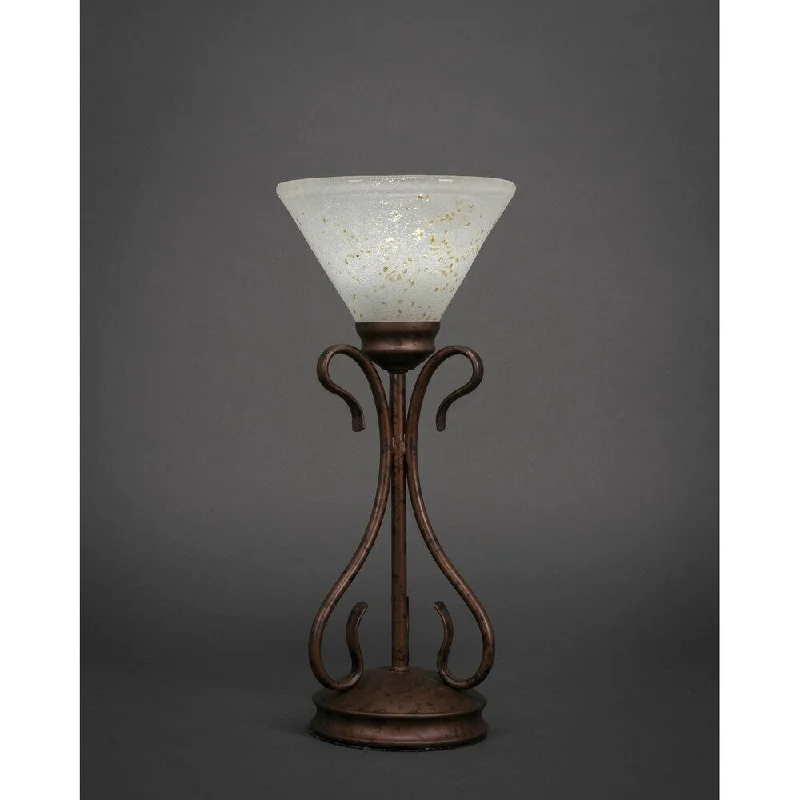 gothic style table lamps with dark finishes for a mysterious lookgothic style table lamps with dark finishes for a mysterious lookToltec Swan 1 Light Accent Lamp Shown In Bronze Finish With 7" Gold Ice Glass Shade